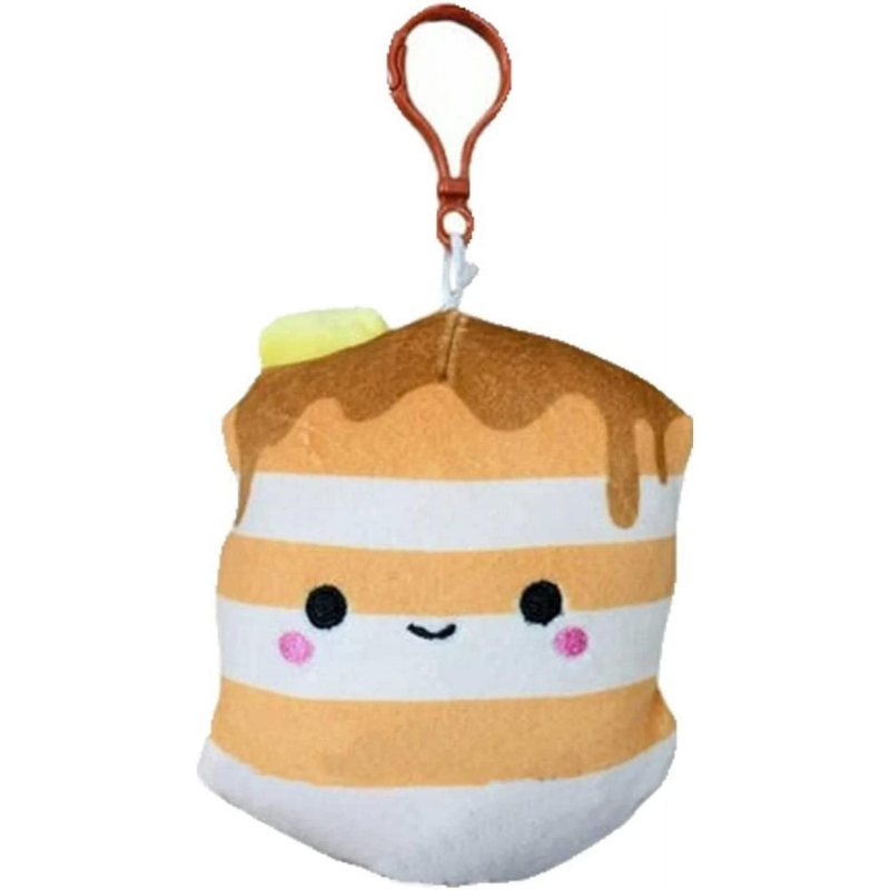 Squishmallows Rayen Pancakes Clip On Bag Keychain 3.5"