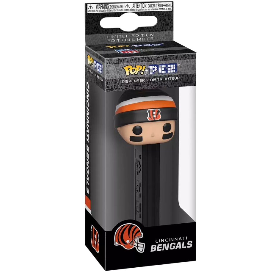 Funko Pop! PEZ Dispenser: Cincinnati Bengals NFL Beanie Figure