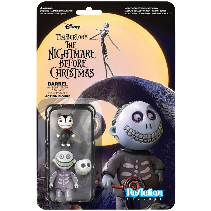 Funko ReAction Vaulted Barrel Figure with Scary Teddy - The Nightmare Before Christmas 3.75-Inch Retro Action Figure