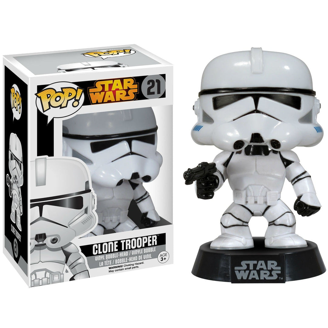 Vaulted Funko Pop! Star Wars: Clone Trooper Bobble-Head #21 (Attack of the Clones)