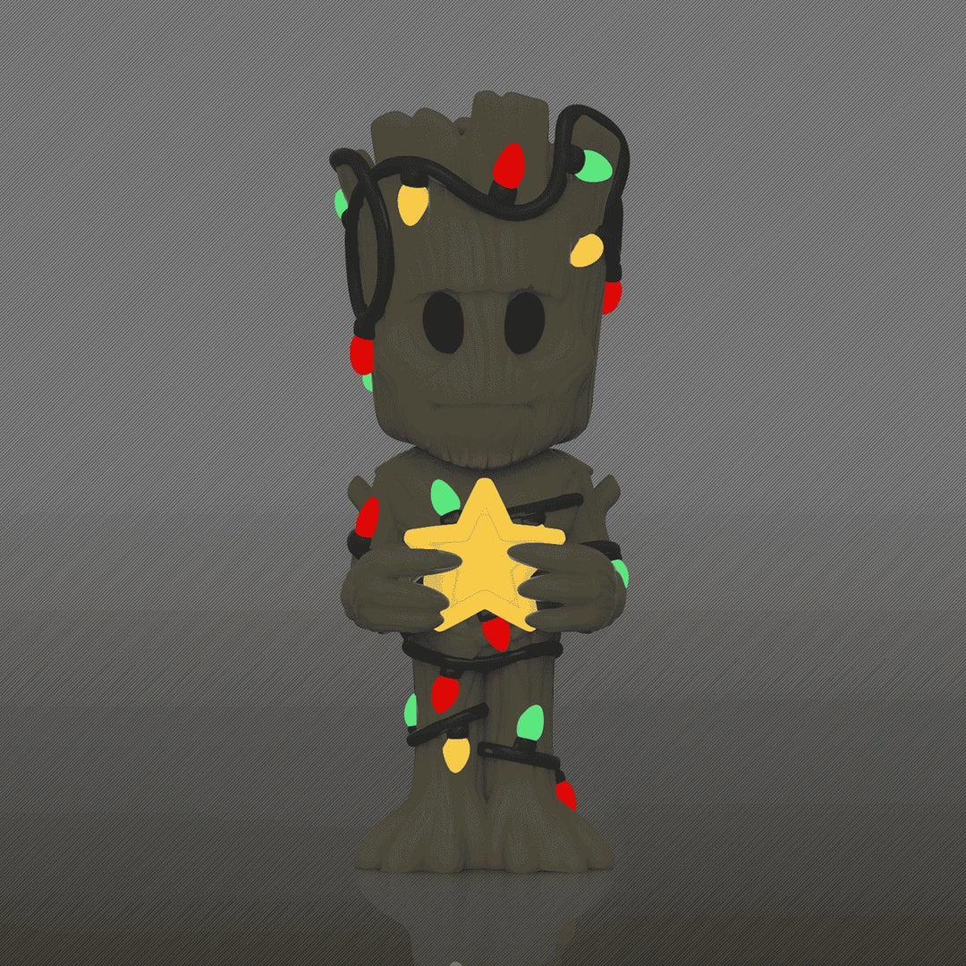 Funko Vinyl SODA Marvel: Christmas Groot RARE Glow Chase (Limited 15,000 Pcs)