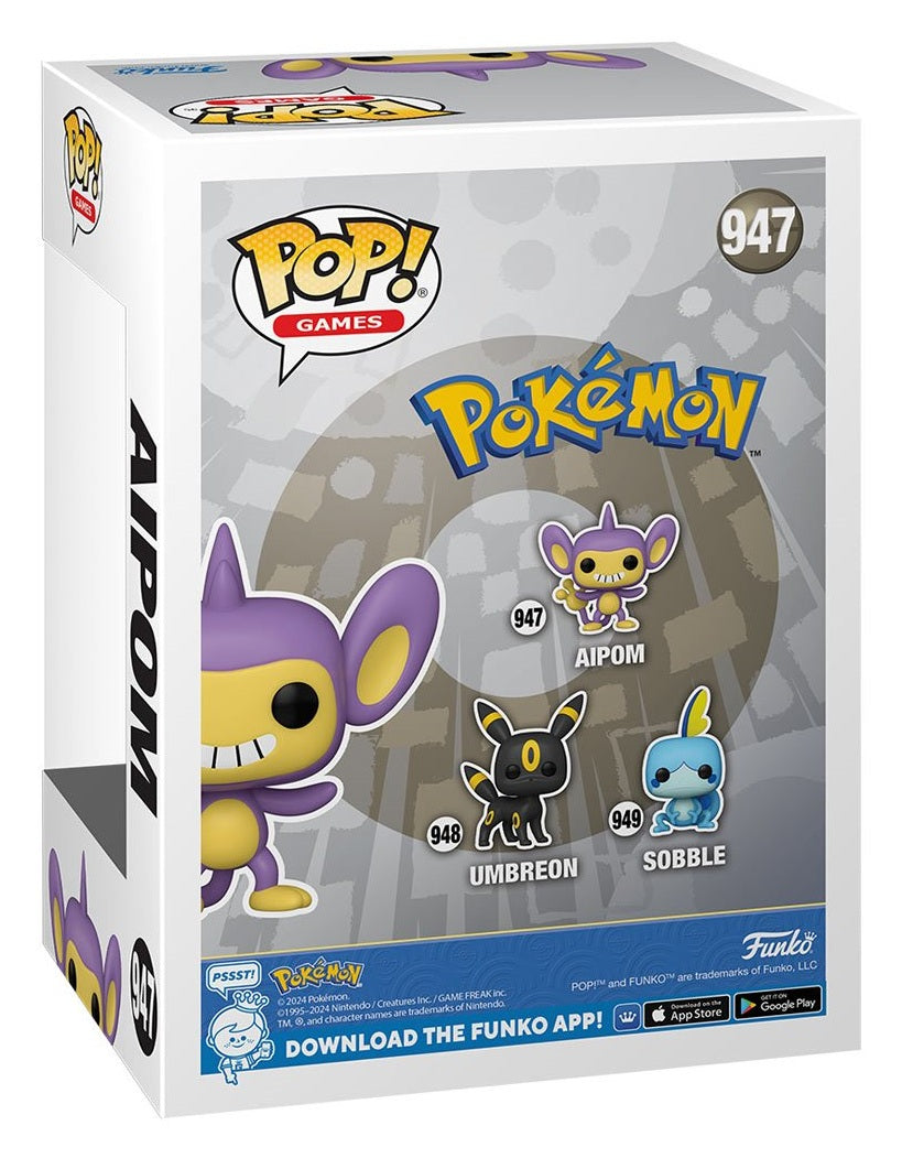Funko Pop! Games: Pokémon Aipom Flocked #947 (Specialty Series Exclusive)