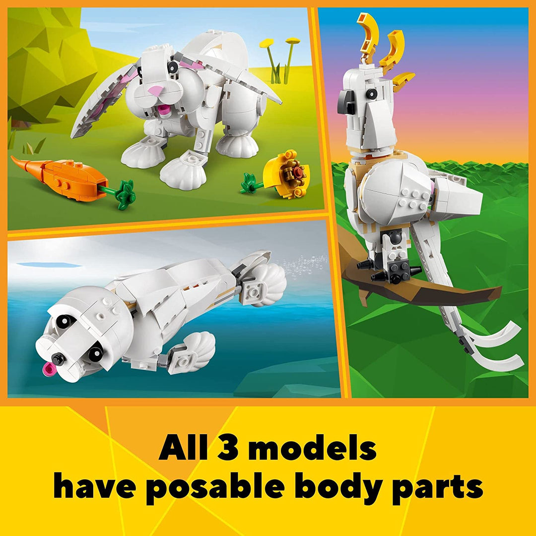 Lego Creator 3-in-1 White Rabbit Animal Toy Building Set 31133