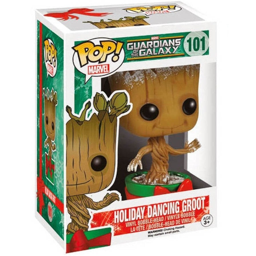 Funko Pop! Holiday Dancing Groot #101 Snowy Metallic Exclusive (Marvel)