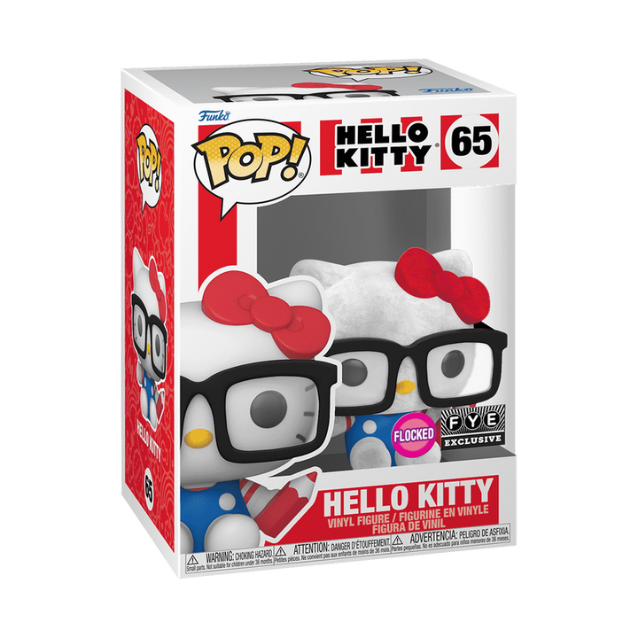Funko Pop! Cartoons: Hello Kitty With Glasses Flocked