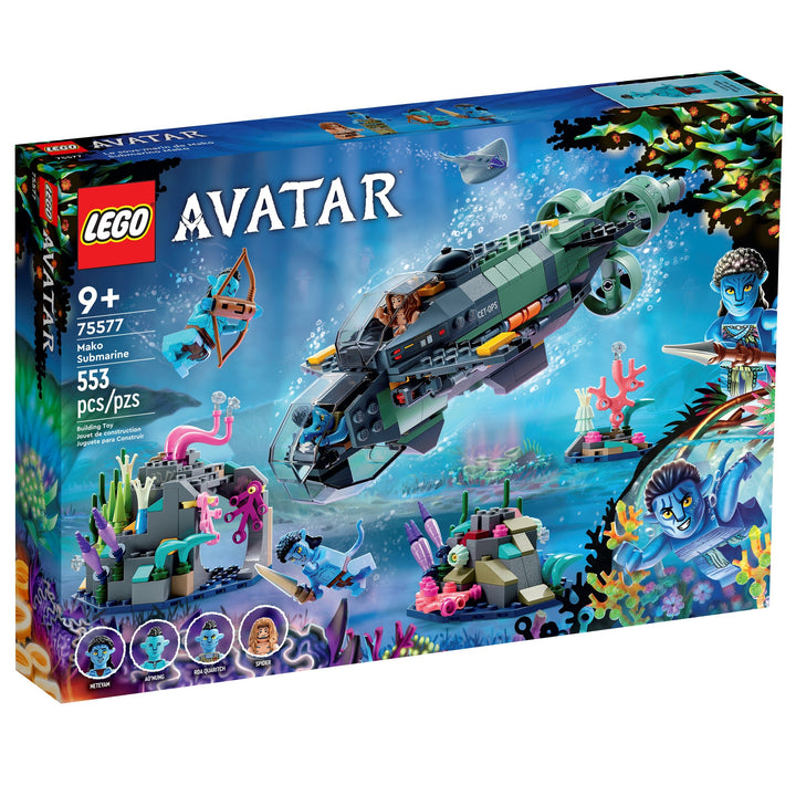 LEGO Avatar: The Way of Water Mako Submarine Building Set 75577 with 4 Minifigures