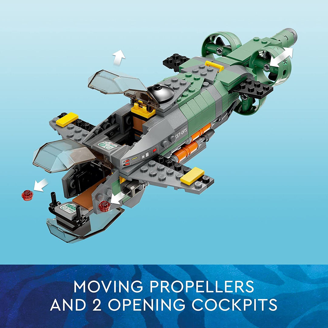 Lego Avatar: The Way of Water Mako Submarine 75577 Buildable Toy Model