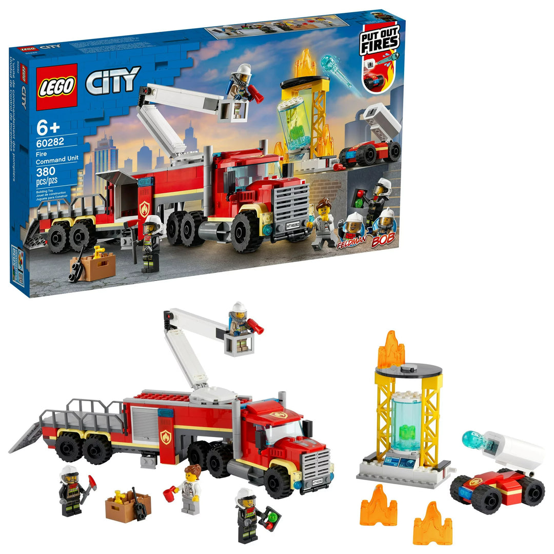 LEGO City Fire Command Unit 60282; Fun Firefighter Toy Building Set for Kids (380 Pieces)