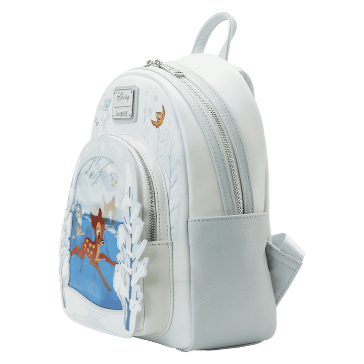Loungefly Disney: Limited Edition Bundle Exclusive Bambi on Ice Lenticular Mini Backpack and Bambi Pop (Flocked)