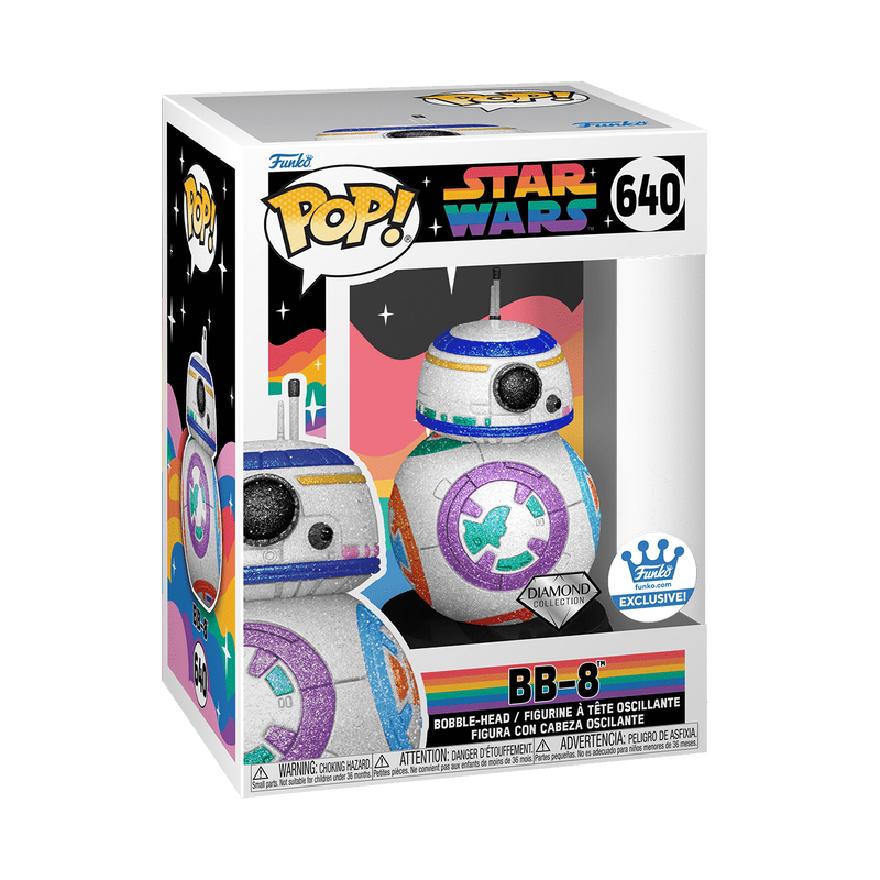 Loungefly Limited Edition Star Wars BB-8 Pride Bobble-Head Pop! and Bag Bundle