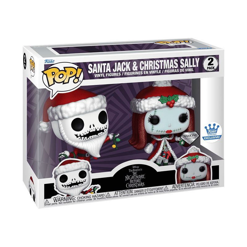 Funko Pop! Disney Santa Jack & Christmas Sally (Diamond) 2-Pack