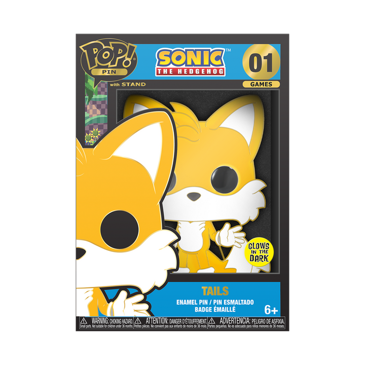 Funko Anime: Sonic The Hedgehog Pin Tails Glow in the Dark