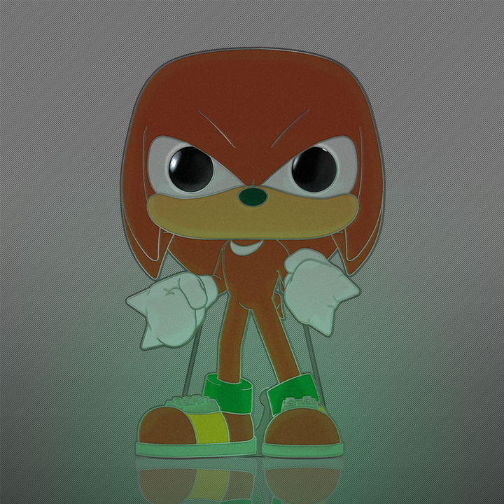 Funko Anime: Sonic The Hedgehog Pin Knuckles Glow in The Dark