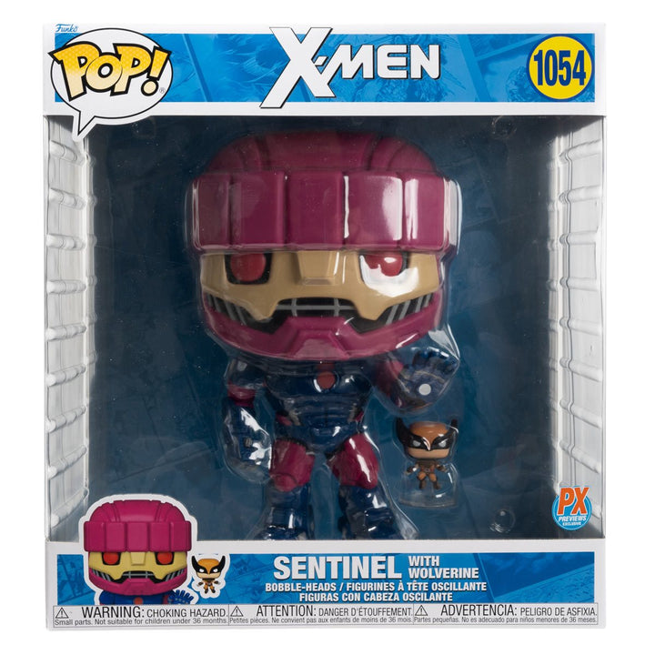 Funko Pop! Marvel: X-Men Sentinel with Wolverine Jumbo 10-Inch
