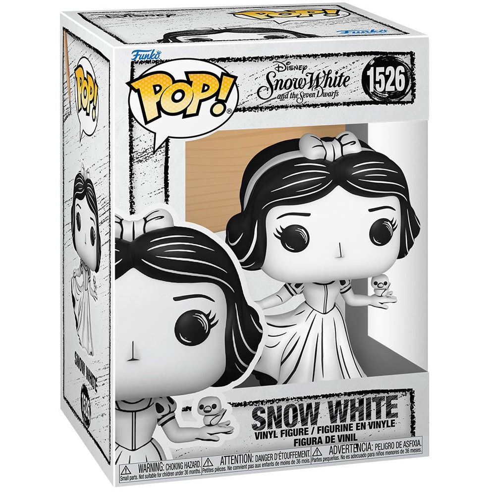 Funko Pop! Disney: Snow White (Sketched Deco) #1526 Vinyl Figure | Greyscale Motif