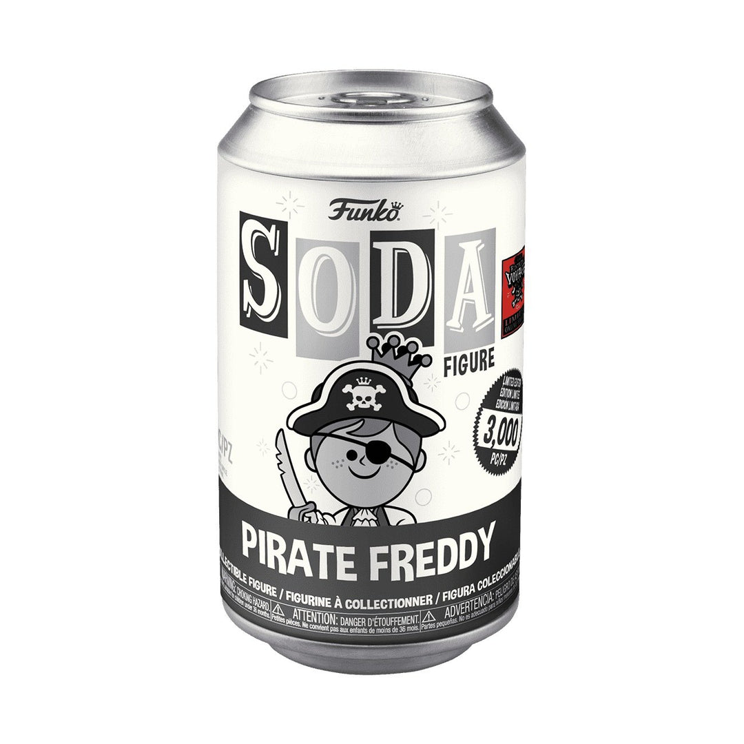 Funko Vinyl Soda: Freddy Funko - Pirate Freddy Black & White Sealed Can Shop Exclusive