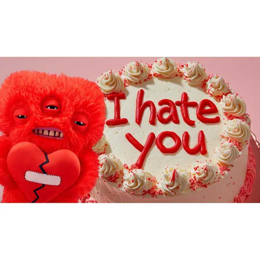 Zuru Fuggler Love Fugg 9" Plush | Funny Ugly Monster | Refresh Red & Pink Variations | Heart-Holding Collectible with Human-Like Teeth