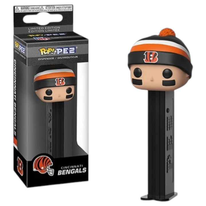 Funko Pop! PEZ: NFL Cincinnati Bengals Sports Beanie Candy Dispenser