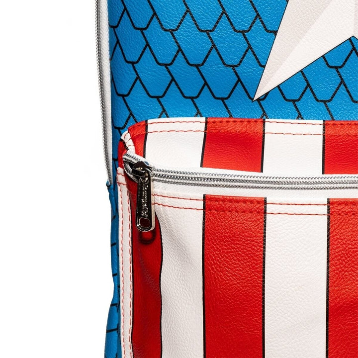 Loungefly Captain America Cosplay Backpack with Pin Set - EE Exclusive