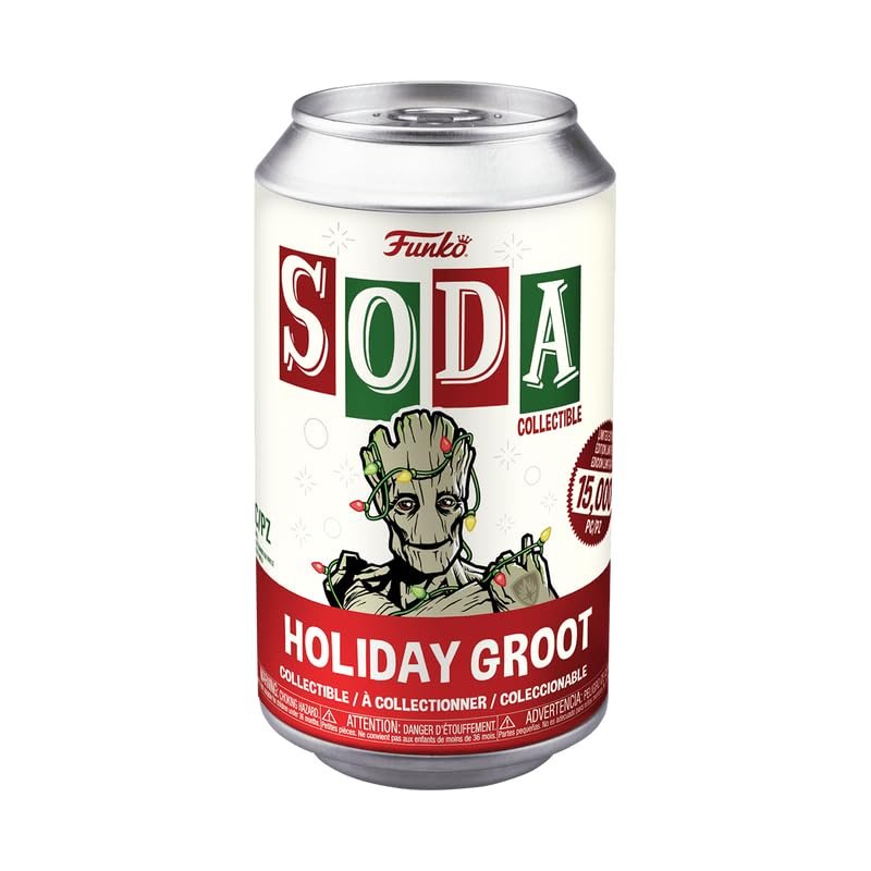 Funko Vinyl Soda: Marvel - Christmas Groot (Chase) Bundled with a Byron's Attic Soda Protector