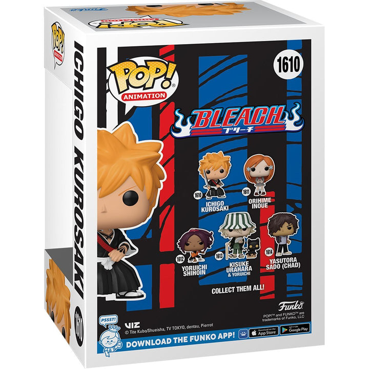 Funko Pop! Animation: Bleach - Ichigo Kurosaki #1610 (FB Shikai) Vinyl Figure with Zangetsu Sword