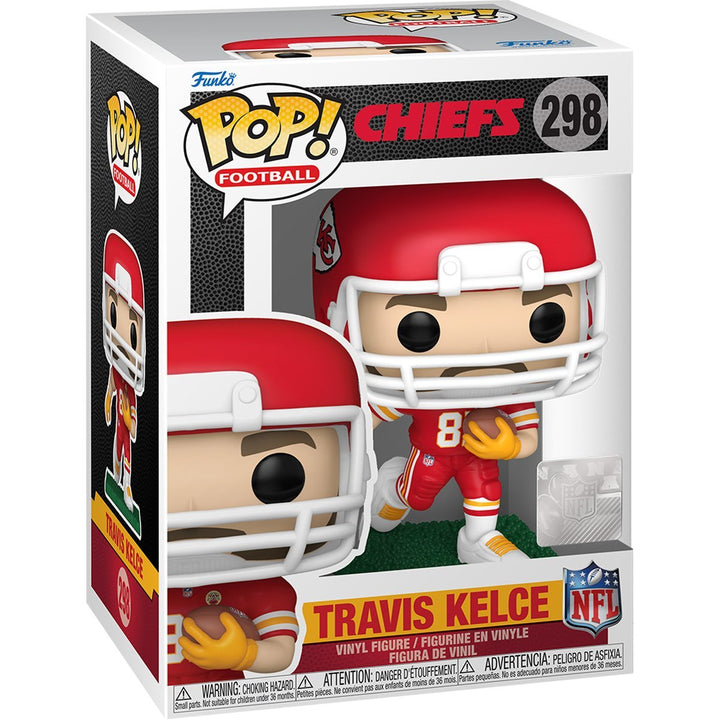 Funko Pop! Sports: NFL Kansas City Chiefs - Travis Kelce #298 Vinyl Figure (Red & White Uniform)