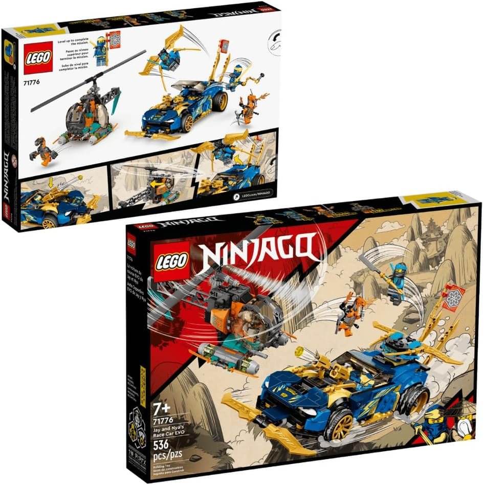 Lego Ninjago Jay and NYA’s Race Car EVO 71776 Building Kit (536 Pieces)