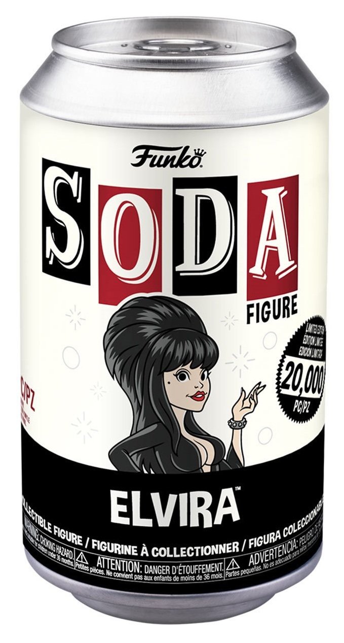 Funko Vinyl Soda: Elvira - Elvira Entertainment Earth Exclusive Chase