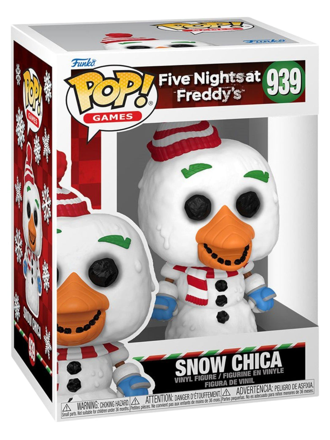 Funko Pop! Games: Five Nights at Freddy’s - Snow Chica #939 Holiday Season Vinyl Figure | FNAF Winter Edition