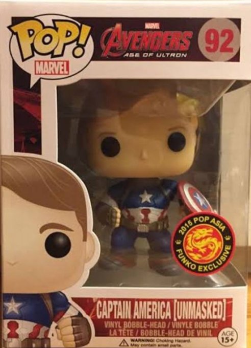 Funko POP! Marvel: Avengers Age of Ultron - Captain America Unmasked Exclusive Vinyl Figure