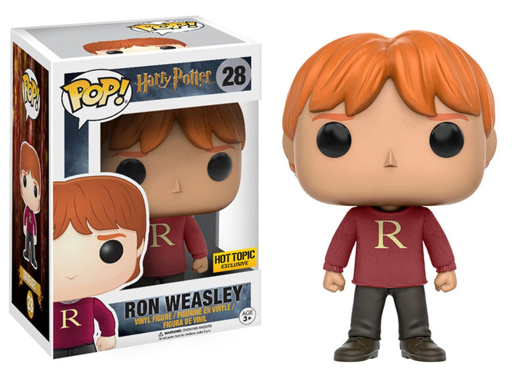 Funko Pop! Movies: Harry Potter - Ron Weasley in Sweater Exclusive