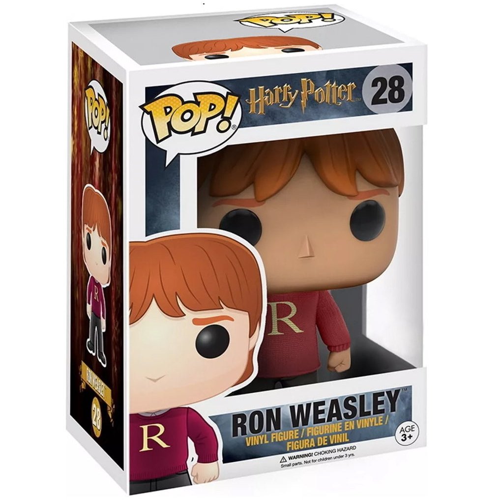 Funko Pop! Ron Weasley #28 in "R" Sweater Vinyl Figure (Vaulted)