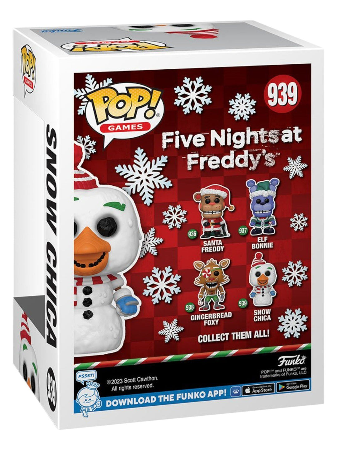 Funko Pop! Games: Five Nights at Freddy’s - Snow Chica #939 Holiday Season Vinyl Figure | FNAF Winter Edition