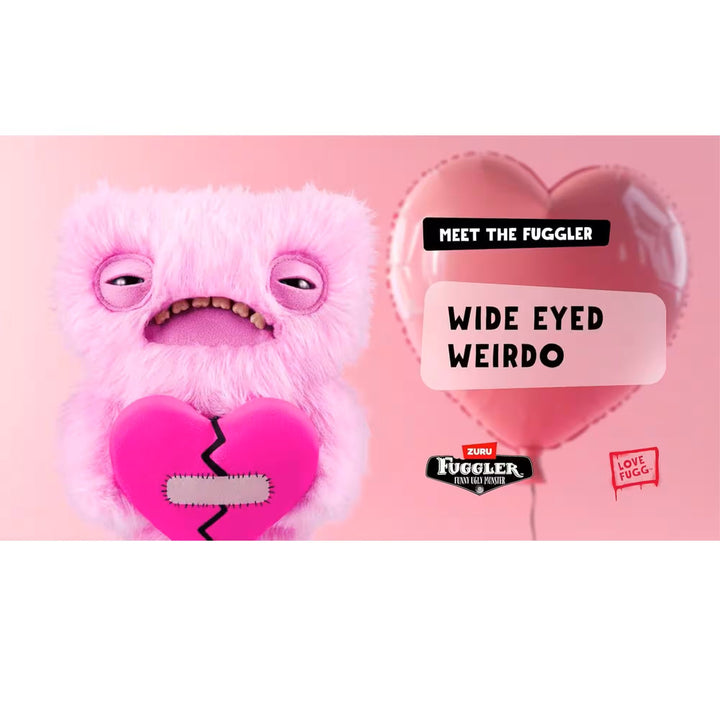Zuru Fuggler Love Fugg 9" Plush | Funny Ugly Monster | Refresh Red & Pink Variations | Heart-Holding Collectible with Human-Like Teeth