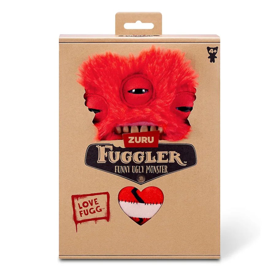Zuru Fuggler Love Fugg 9" Plush | Funny Ugly Monster | Refresh Red & Pink Variations | Heart-Holding Collectible with Human-Like Teeth
