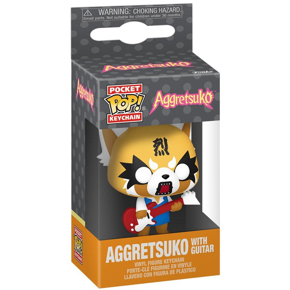 Funko Pocket Pop! Keychain: Sanrio Aggretsuko with Guitar - Heavy Metal Vinyl Figure