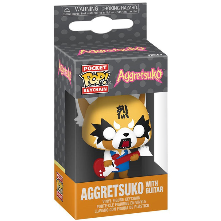 Funko Pocket Pop! Keychain: Sanrio Aggretsuko with Guitar - Heavy Metal Vinyl Figure