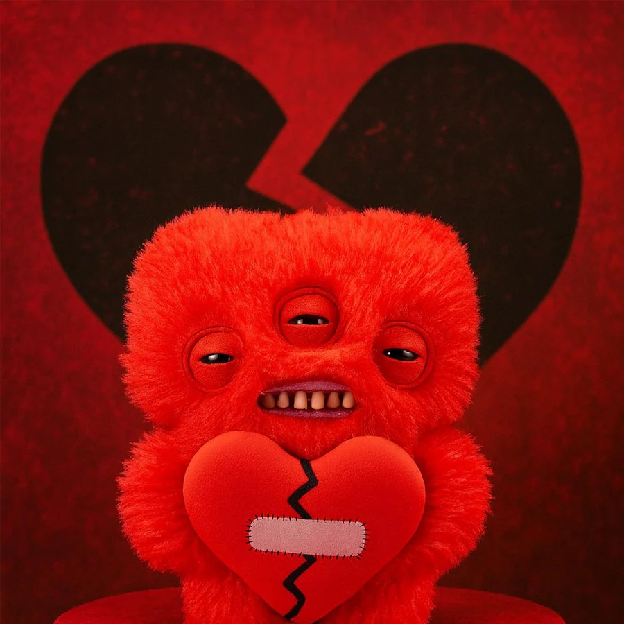 Zuru Fuggler Love Fugg 9" Plush | Funny Ugly Monster | Refresh Red & Pink Variations | Heart-Holding Collectible with Human-Like Teeth