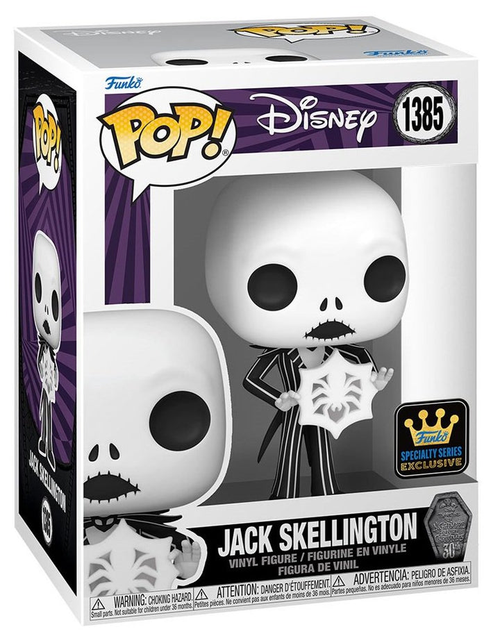 Funko Pop! Disney: Nightmare Before Christmas 30th Anniversary - Jack Skellington with Snowflake #1385 Specialty Series