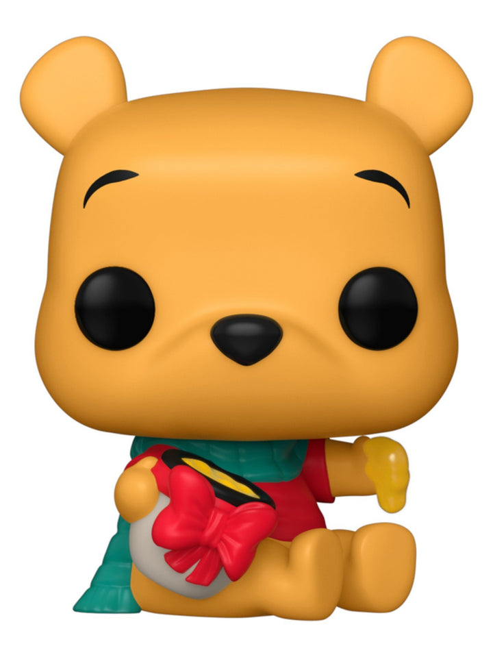 Funko Pop! Disney: Winnie the Pooh with Gift & Sweater #1529 Shop Exclusive Vinyl Figure | Holiday Pooh Bear
