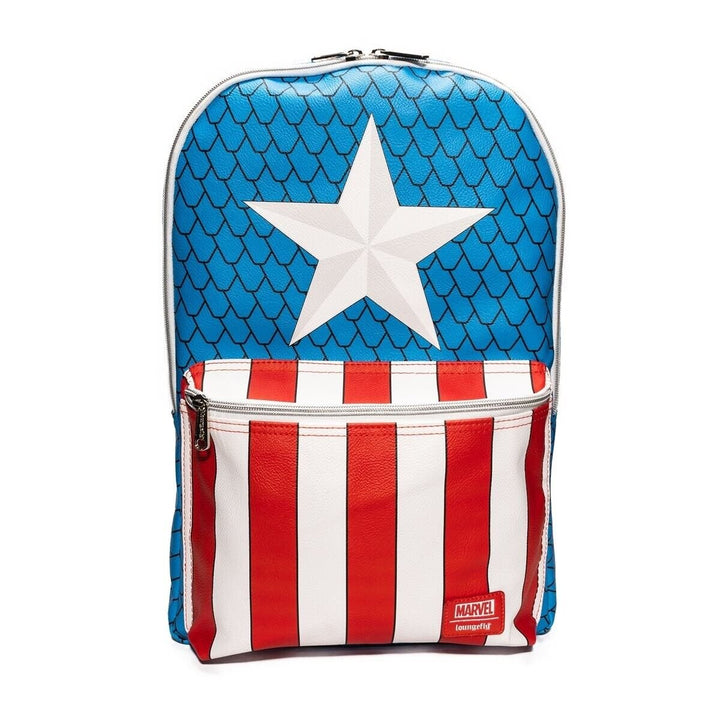 Loungefly Captain America Cosplay Backpack with Pin Set - EE Exclusive