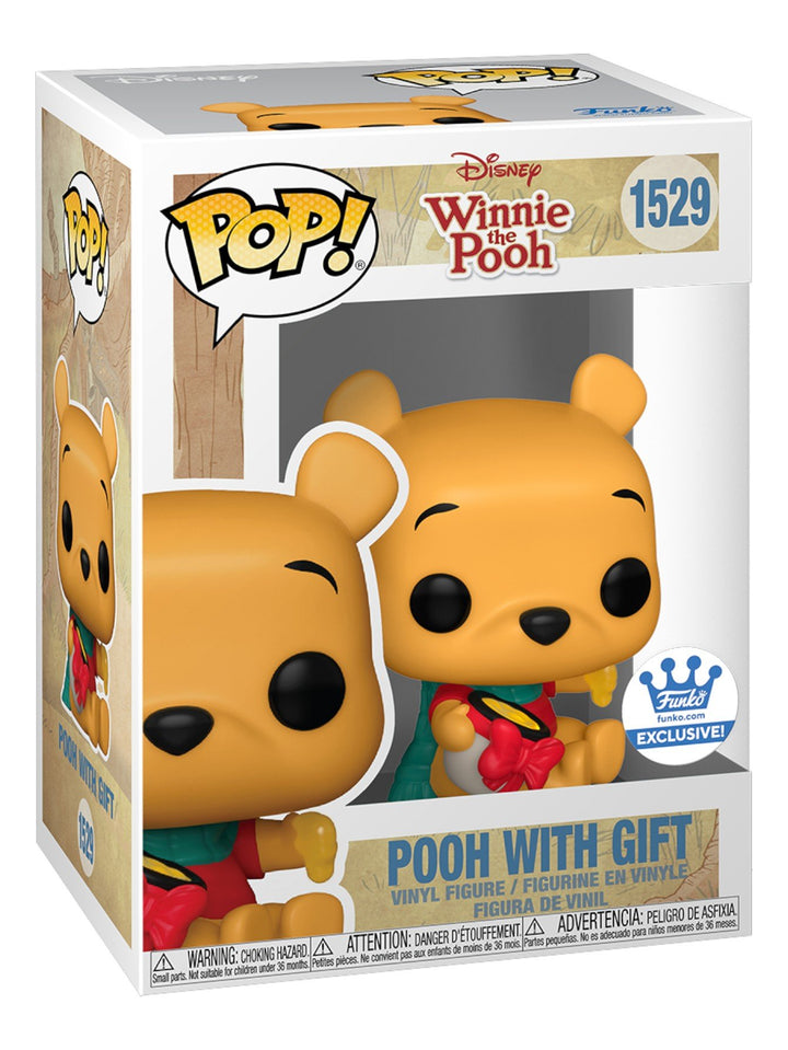Funko Pop! Disney: Winnie the Pooh with Gift & Sweater #1529 Shop Exclusive Vinyl Figure | Holiday Pooh Bear