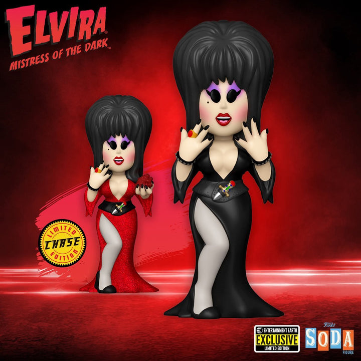 Funko Vinyl Soda: Elvira - Elvira Entertainment Earth Exclusive Chase