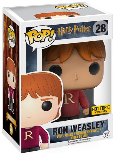 Funko Pop! Movies: Harry Potter - Ron Weasley in Sweater Exclusive