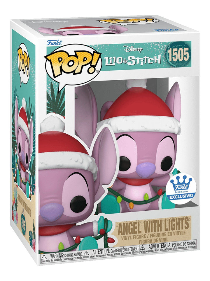Funko Pop! Disney: Lilo & Stitch - Angel with Christmas Lights #1505 Shop Exclusive Vinyl Figure | Holiday Angel
