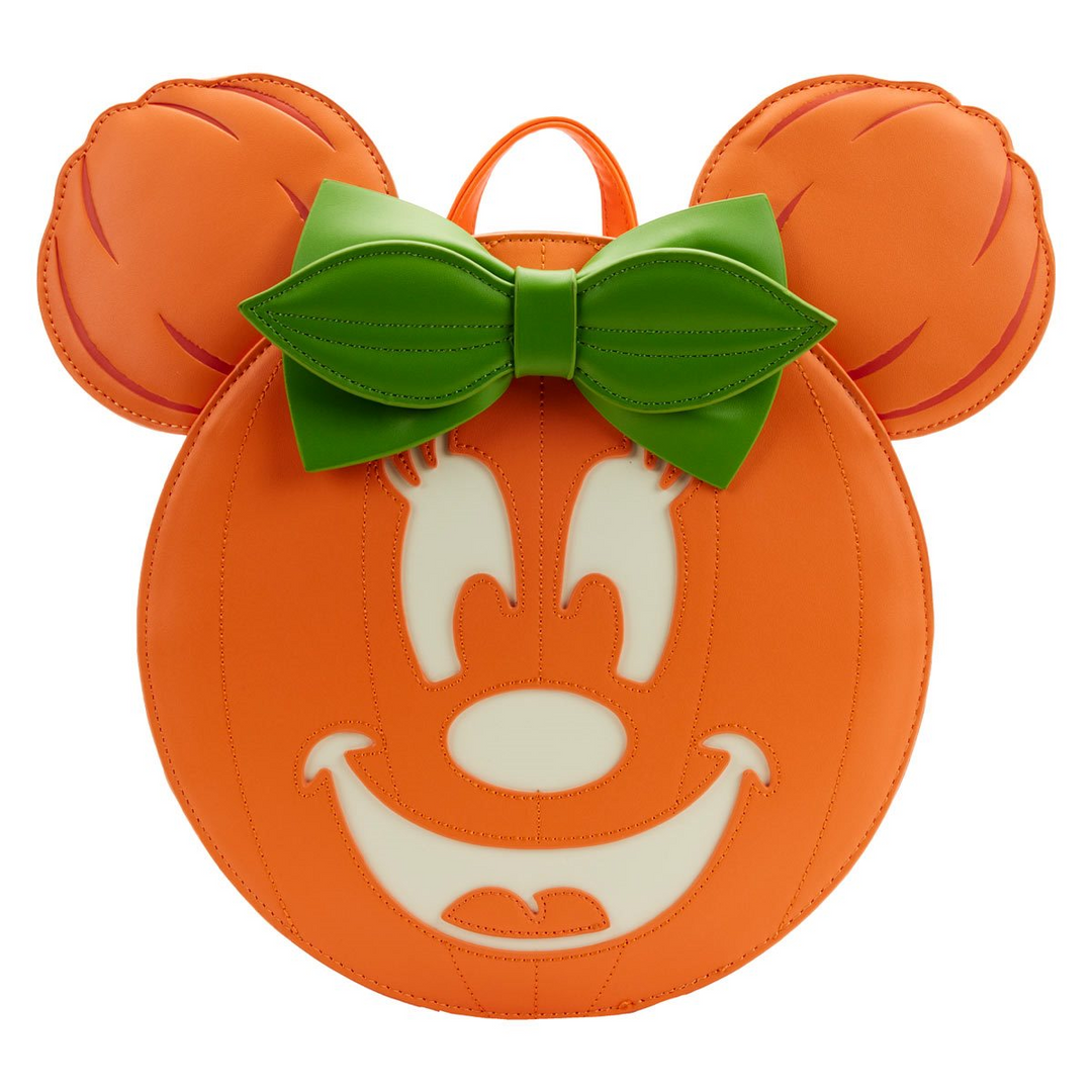 Loungefly Disney: Minnie Mouse Pumpkin Minnie Glow-in-the-Dark Mini-Backpack