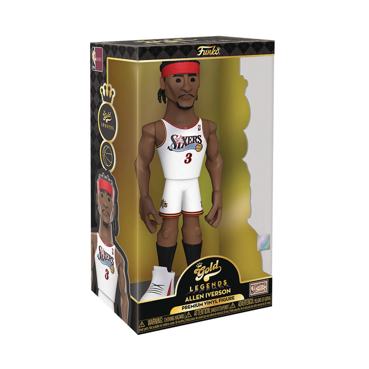 Funko POP! NBA Legends: Allen Iverson Philadelphia 76ers White 12-Inch Vinyl Gold
