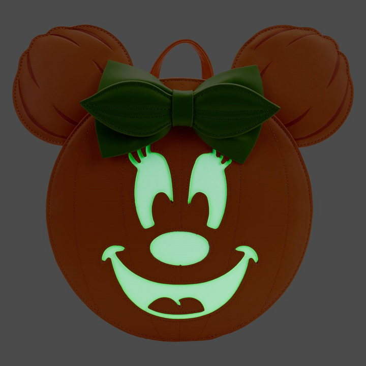 Loungefly Disney: Minnie Mouse Pumpkin Minnie Glow-in-the-Dark Mini-Backpack