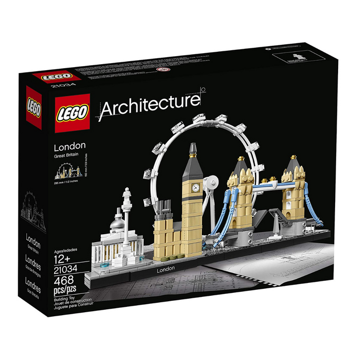 Lego Architecture London Skyline 21034 Collectible Model Building Kit with London Eye