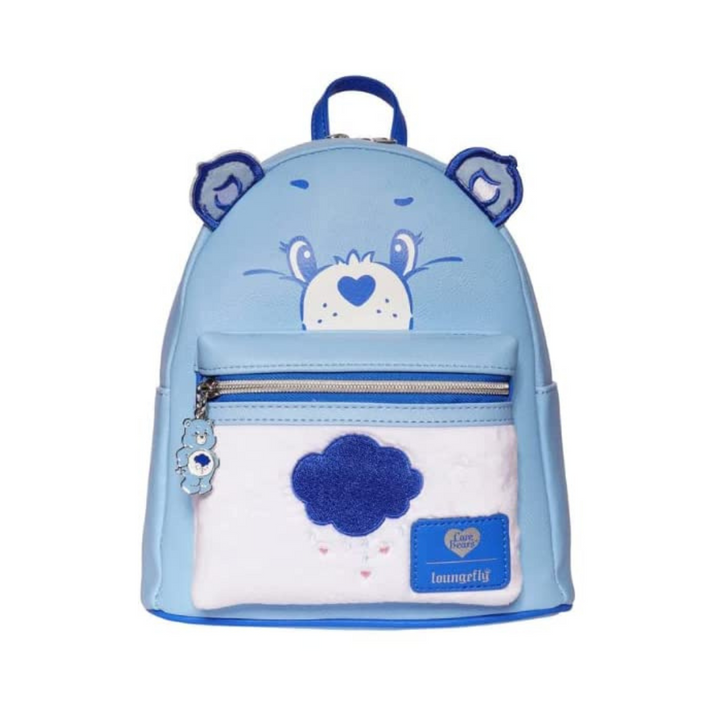 Loungefly Cartoons: Care Bear Loungefly Grumpy Bear Flocked Mini-Backpack